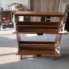 Medieval Modern Independent Shoe Cabinet, 31.5-inch Walnut Shoe Storage Cabinet,, Fence Shoe Cabinet with 2 Flip Drawers, Suitable For Corridors And Entrances
