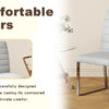 4-Pack - Heavy-duty chairs set: 2.1" thick cushion, iron frame, perfect for home or office. Classic colors, great value