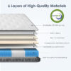 Queen Size Mattress,12 Inch Hybrid Mattress, Individually Pocketed Innerspring, Medium Firm