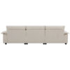[VIDEO]104*60" Sectional Sofa, L-Shape with Multifunctional Armrest, Dual-Port Charging, Cup Holder, Side Storage Pockets, Movable Storage Ottoman, Unique Tufted Design, Soft Cushion, Chenille,3colors