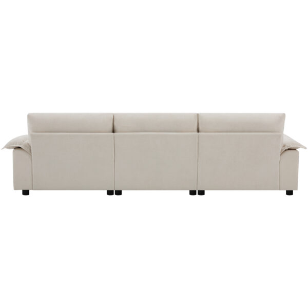 [VIDEO]104*60" Sectional Sofa, L-Shape with Multifunctional Armrest, Dual-Port Charging, Cup Holder, Side Storage Pockets, Movable Storage Ottoman, Unique Tufted Design, Soft Cushion, Chenille,3colors