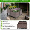 31.5x31.5x19.6in Raised Garden Beds Outdoor, Polypropylene Planter Boxes Outdoor for Vegetables, Flowers, Herbs, Garden Box with Drain Outlet, Heat and Frost Resistance Planters, 440lb Capacity