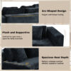 U_Style 115.7" Pure Foam Modular Sofa, 2-Piece Set with 5 Cushions, 4-Seater, Chenille Jacquard Fabric, Curved Design, No Assembly Required, Soft Upholstered Sofa for Living Room & Bedroom