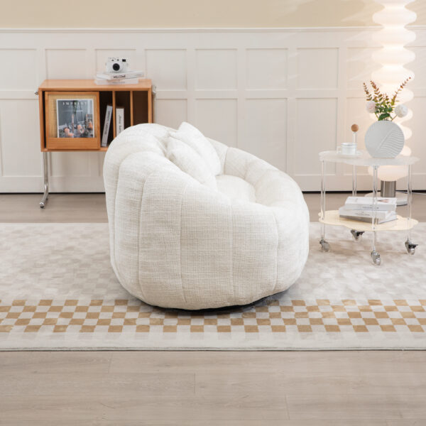 Bean Bag sofa Lazy Sofa Durable Comfort Lounger High Back Bean Bag Chair Couch for Adults and Kids, Indoor & Outdoor, Accent Floor Soft Lounge Chair  (Beige chenille)