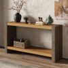 Mirod Vintage Industrial Console Table - Classic Minimalist Design with Premium Wood Veneer and Distressed Finish