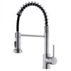 Commercial Black Kitchen Faucet with Pull Down Sprayer, Single Handle Single Lever Kitchen Sink Faucet