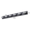 (Same as W1340110595/L2010) 45" Modern 6-Light LED Vanity Light, Sleek Black Bathroom Wall Light Fixture for Mirror, Shower, and Bathroom Decor