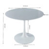 42.1"White Tulip Table Mid-century Dining Table for 4-6 people With Round Mdf Table Top, Pedestal Dining Table, End Table Leisure Coffee Table