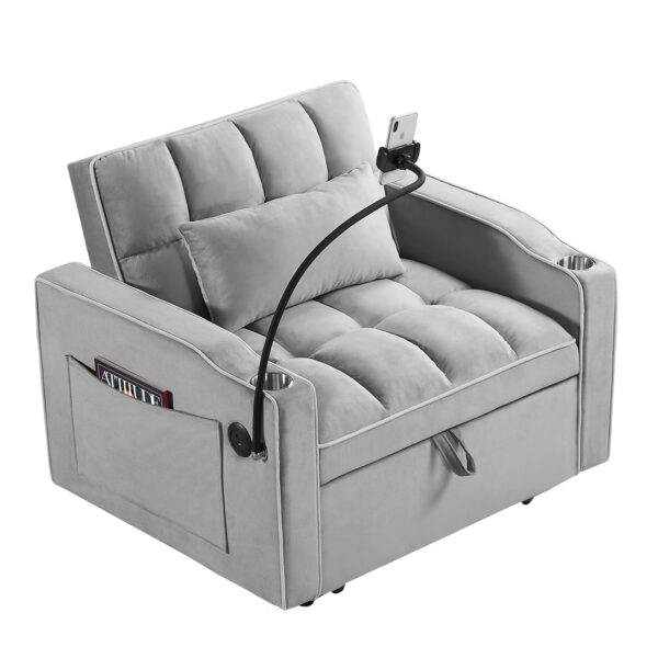 804f6dd9541148b294a43b0f94278caf_6b9ca05bf06efddb6fbecc3a939080d2 Convertible Sleeper Chair Sofa Bed Adjustable Pull Out Sleeper Chair Bed Multi-Pockets Folding Sofa Bed for Living Room Bedroom Small Space,3-in-1 Sofa Bed