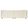 87" Curved Contemporary Sofa in Off-White: Plush Seating, Streamlined Design, and Durable Frame – Ideal for Stylish Living Spaces
