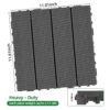 9 PCS heavy-duty & recyclable Wood-Plastic Interlocking Deck Tiles 11.8" x 11.8"- Waterproof Outdoor and Indoor Flooring for Patio, Balcony, Porch, Backyard, Bedroom (Gray)