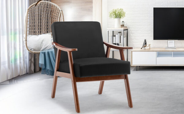 81c5098e3c3943cdb56f1aa856516108_20240501_dbf080956728f3a99e0ebd0dc3bff38b Mid-Century Modern Chair, Living Room Chair with Solid Wood Frame, Accent Chair Extra-Thick Backrest, Wingback Chair for Bedroom, Reading Room, Living Room, Lounge Chair Indoor
