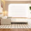 66" Queen Pull Out Sofa Bed, 3-in-1 Convertible Sleeper Sofa with Side Storage,Multi-Functional Velvet Loveseat Bed for Living Room,Bedroom,Apartment,Office.(Old Sku:W1885P154637/W1885P214783)