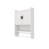 Bathroom Wall Cabinet with Doors,Adjustable Shelf,Towel Bar and Paper Holder, Over The Toilet Storage Cabinet, Medicine Cabinet for Bathroom-White