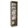 Home Slim Design Bookcase With 5-Tier Shelves, Natural Oak