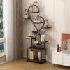 (Heart Shape) Plant Stand Indoor with Grow Lights, Tiered Indoor Plant Shelf, Metal Plant Flower Holder Stand, S-Shaped Plant Rack for Home, Patio,Plant Stand,Plant Stand Indoor