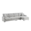 119*55" Modern Oversized Sectional Sofa,L-shaped Luxury Couch Set with 2 Free pillows,5-seat Chenille Indoor Furniture with Chaise for Living Room,Apartment,Office,2 Colors