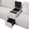 [VIDEO+NEW]124'' Modular Sectional Sofa with Storage Console and Movable Ottoman,33'' Wide Seat,4 Seat L Shaped Chenille Couch,Reversible Comfy Sofa with USB Charger for Living Room,Apartment,2 Colors