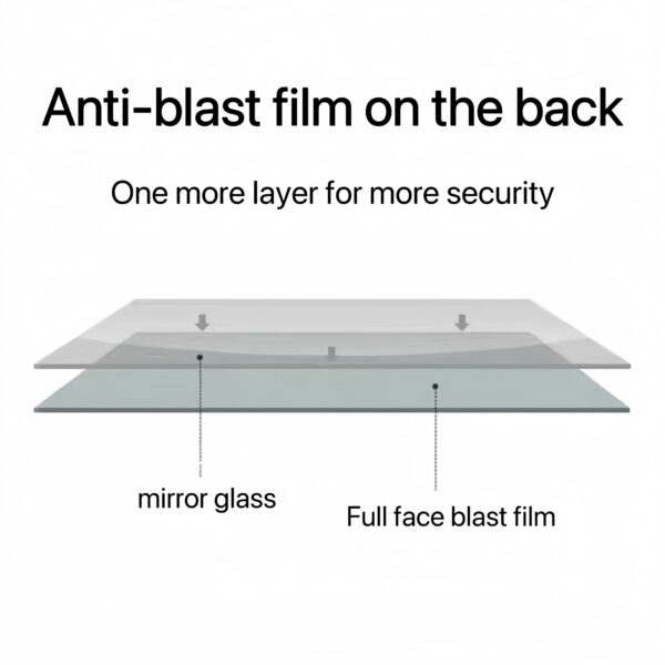 48x32in Frameless bathroom mirror with light, LED backlit mirror, tri-color dimming, anti-fog function, waterproof, smart sensor