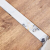 Natural Wood Grain MDF Dining Table - 55"x31.5" Stable Design.Suitable For Various Modern Home Decor Styles.Splicing structure design,Wood Textured Desktop,White Marble Patterned Table Legs.