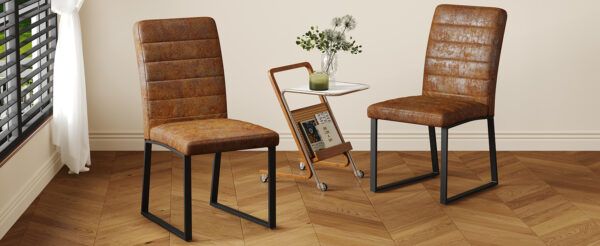 87c1f544466f49619feecf100bcffb32_ab1e7e74969f619084769673a2a7c069 4-Pack - Heavy-duty chairs set: 2.1" thick cushion, iron frame, perfect for home or office. Classic colors, great value