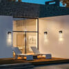 Outdoor Waterproof Transparent LED Crystal Wall Lamp Supports Multiple Types of Light Bulbs -12W Per Lamp (2 pack)