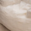 010-Soft Teddy Fabric Tufted Foam Bean Bag Chair With Teddy Fabric Ivory White