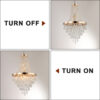 (Same as W1340102274/L5004) 20" Modern Crystal Pendant Chandelier with Golden Finish – Elegant 11-Light Hanging Light Fixture Tiered Design for Dining Room, Living Room, or Entryway (No Bulbs)