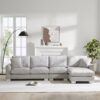 119*55" Modern Oversized Sectional Sofa,L-shaped Luxury Couch Set with 2 Free pillows,5-seat Chenille Indoor Furniture with Chaise for Living Room,Apartment,Office,2 Colors