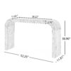 Mirod 52" Wood Console Table with Curved Edge, Natural Texture, Perfect for Entryways and Living Rooms