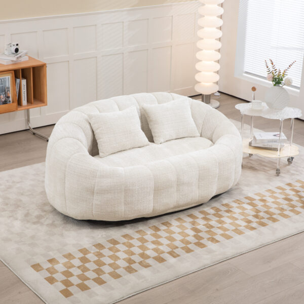 Bean Bag sofa Lazy Sofa Durable Comfort Lounger High Back Bean Bag Chair Couch for Adults and Kids, Indoor & Outdoor, Accent Floor Soft Lounge Chair  (Beige chenille)
