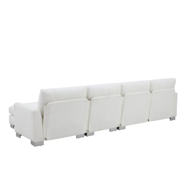 119*55" Modern Oversized Sectional Sofa,L-shaped Luxury Couch Set with 2 Free pillows,5-seat Chenille Indoor Furniture with Chaise for Living Room,Apartment,Office,2 Colors