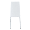 Modern Style Dining Chairs Set of 6 in White, Essential for Minimalist Homes.Meeting Family Dining Needs,PU Material Seat,Silver Metal Legs,Blending into Various Home Environments.W1151107276