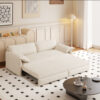66" Queen Pull Out Sofa Bed, 3-in-1 Convertible Sleeper Sofa with Side Storage,Multi-Functional Velvet Loveseat Bed for Living Room,Bedroom,Apartment,Office.(Old Sku:W1885P154637/W1885P214783)