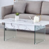 Multifunctional Lift Top Coffee Table -White Marble Pattern, Essential for Modern Homes.Tempered Glass Legs,Multiple Color Options,Lift Top Feature.Perfectly Fitting Into Both Living Rooms And Office.