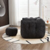 Soft Bean Bag Chair with High Resilient Foam(Chips)for living room and bedroom,Comfortable Square Lazy Sofa with Footstool, Cover for Adults to Gaming, Reading, and Watching TV