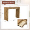 Elegant Natural Wood Grain Bar Table-50 Inches Long, a Practical Choice for Modern Homes.Wood Grain Texture Sticker,Equipped With Two Drawers.Serving As A Bar Table Or A Desk.