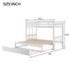 Twin over Pull-out Bunk Bed with Trundle, White(Old SKU:SM000301AAK-1)