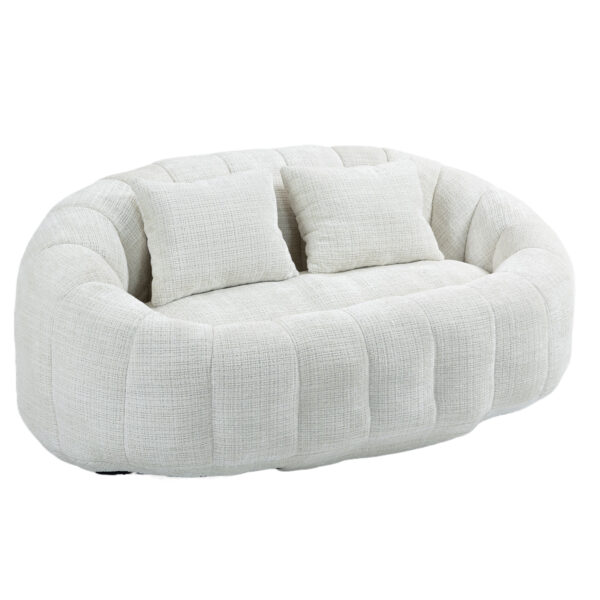 Bean Bag sofa Lazy Sofa Durable Comfort Lounger High Back Bean Bag Chair Couch for Adults and Kids, Indoor & Outdoor, Accent Floor Soft Lounge Chair  (Beige chenille)