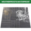 9 PCS heavy-duty & recyclable Wood-Plastic Interlocking Deck Tiles 11.8" x 11.8"- Waterproof Outdoor and Indoor Flooring for Patio, Balcony, Porch, Backyard, Bedroom (Gray)