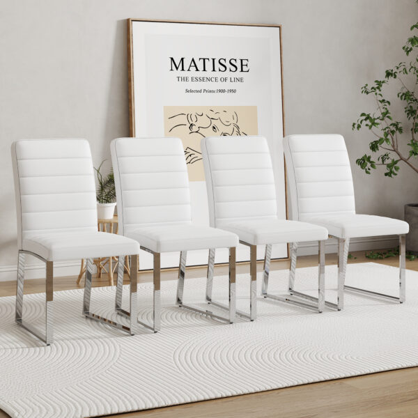 929b0505d0d745fc8fd1413564fd9c2c_5ad2e02d470f93d20a25ae78f44de984 4-Pack - Heavy-duty chairs set: 2.1" thick cushion, iron frame, perfect for home or office. Classic colors, great value W1151134525
