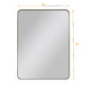 Wall Mirror 30x40 Inch Black Rectangular Mirror Metal Framed Mirror Vanity Mirror Dressing Mirror, for Bathroom, Living Room, Bedroom Wall Decor