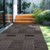9 PCS heavy-duty & recyclable Wood-Plastic Interlocking Deck Tiles 11.8" x 11.8"- Waterproof Outdoor and Indoor Flooring for Patio, Balcony, Porch, Backyard, Bedroom (Coffee)