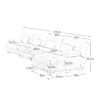Free Combination, Modular Sectional Sofa,L Shaped Couch for Living Room, 4-Seater Comfy Cloud Couch with Convertible Ottoman, , Chenille Light coffee
