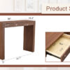 Elegant Dark Wood Grain Bar Table-50 Inches Long, a Practical Choice for Modern Homes.Dark Wood Grain Texture Sticker,Equipped With Two Drawers.Serving As A Bar Table Or A Desk.