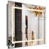 32x24inch Glossy Brushed Silver 3000-6000K LED Bathroom Mirror With Lights,Anti-Fog Dimmable Lighted Wall Mounted Vanity Mirror Master Bath Modern Makeup(Only mirrors, not cabinets)Horizontal&Vertical