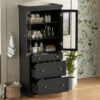 70.1" Modern High Freestanding Tall Bathroom Cabinet with 2 Adjustable Shelves, 3 Drawers, Soft Close Glass Doors – Ideal for Bathroom, Living Room, Kitchen Storage