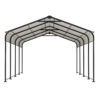 12X20 FT Metal Carport, Outdoor Car Shelter All Weather, Heavy Duty Outdoor Galvanized Car Shelter for Car Boat Truck and SUVs Black