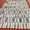 12*12 Waterjet marble,White Grey 2 color, natural marble, for floor and wall,polished marble tile, natural stone, genuine marble, real marble, 1 box each pattern 4 pcs