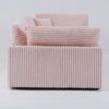 112-inch pink corduroy sofa: two throw pillows and four backrests, opening up a new style for the living room's leisure area